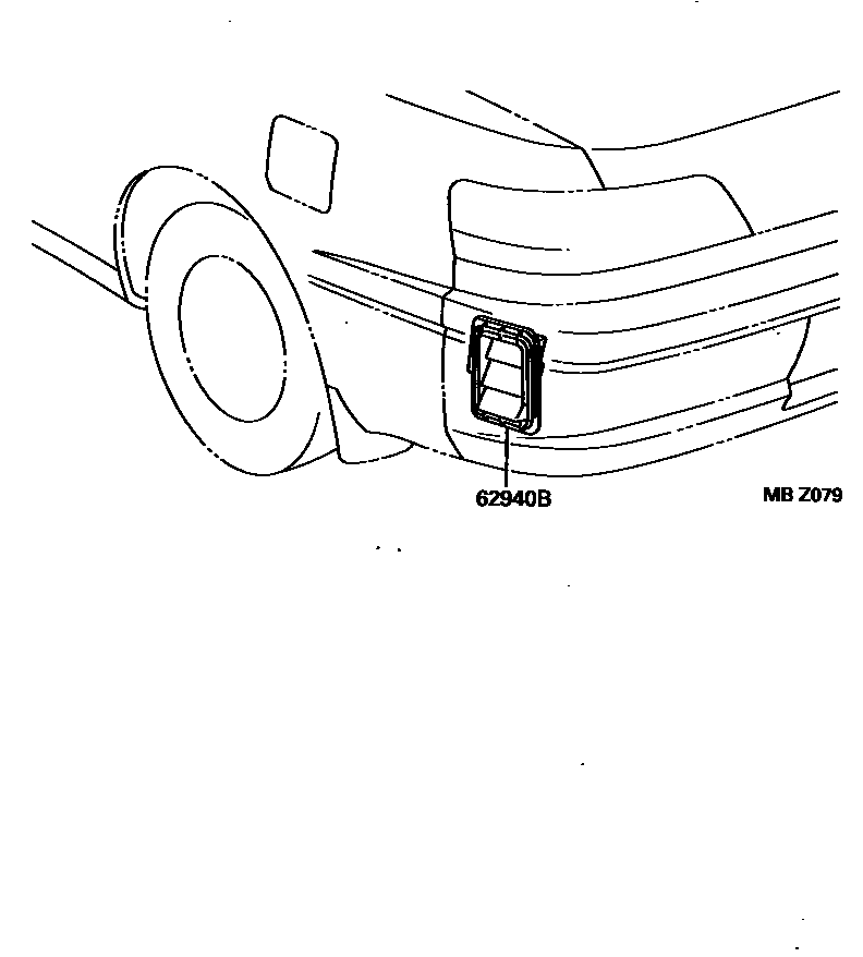 Toyota COROLLA 车侧通风装置 EPC diagram — MBZ079