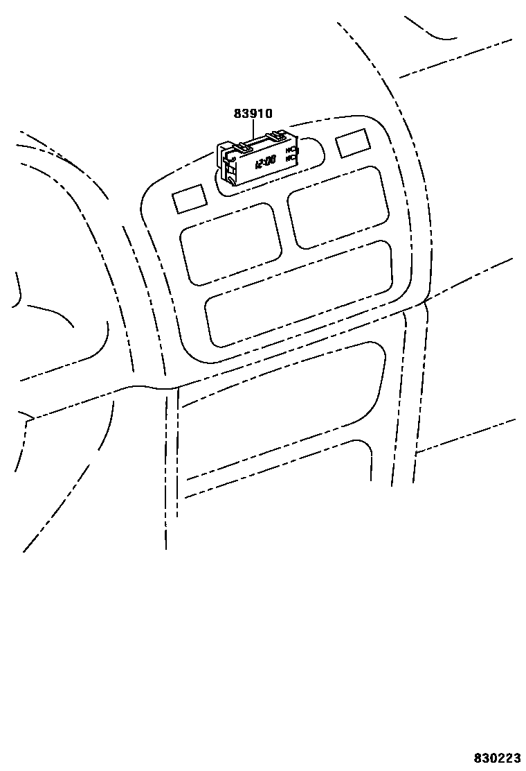 Toyota COROLLA 仪表 EPC diagram — 830223