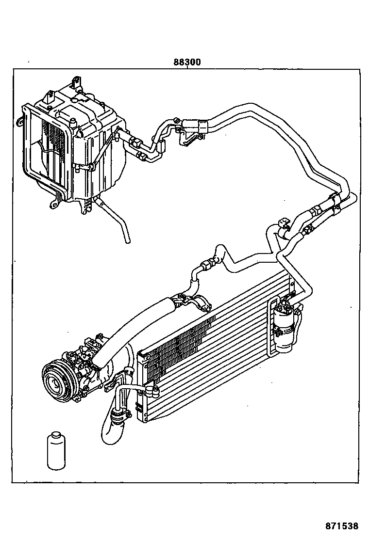 Toyota COROLLA 暖风和空调系统 - 组件 EPC diagram — 871538