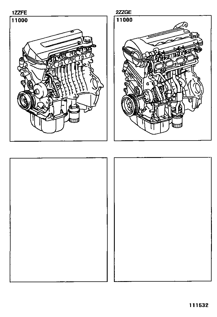 Toyota COROLLA Partial Engine Assembly EPC diagram — 111532