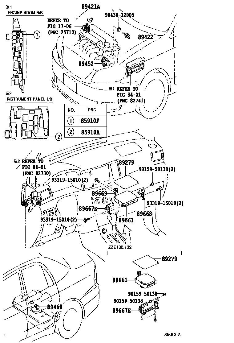 Toyota COROLLA 电子燃油喷射系统 EPC diagram — 847167
