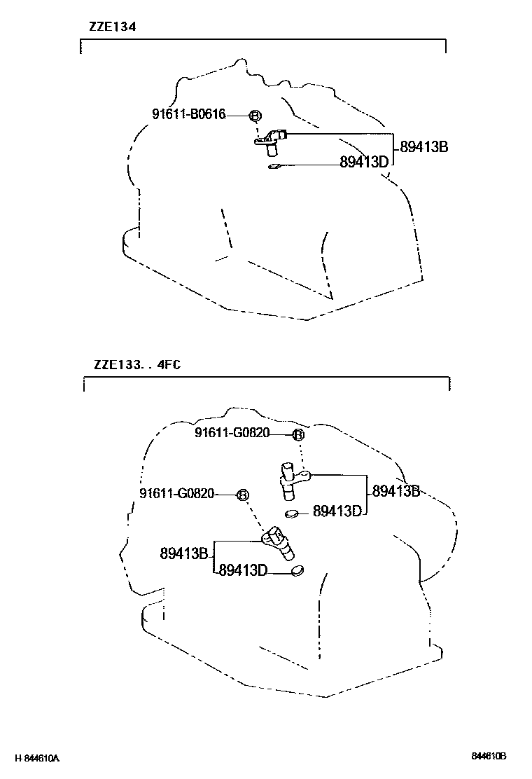 Toyota COROLLA 超速档和电子控制变速器 EPC diagram — 844610B