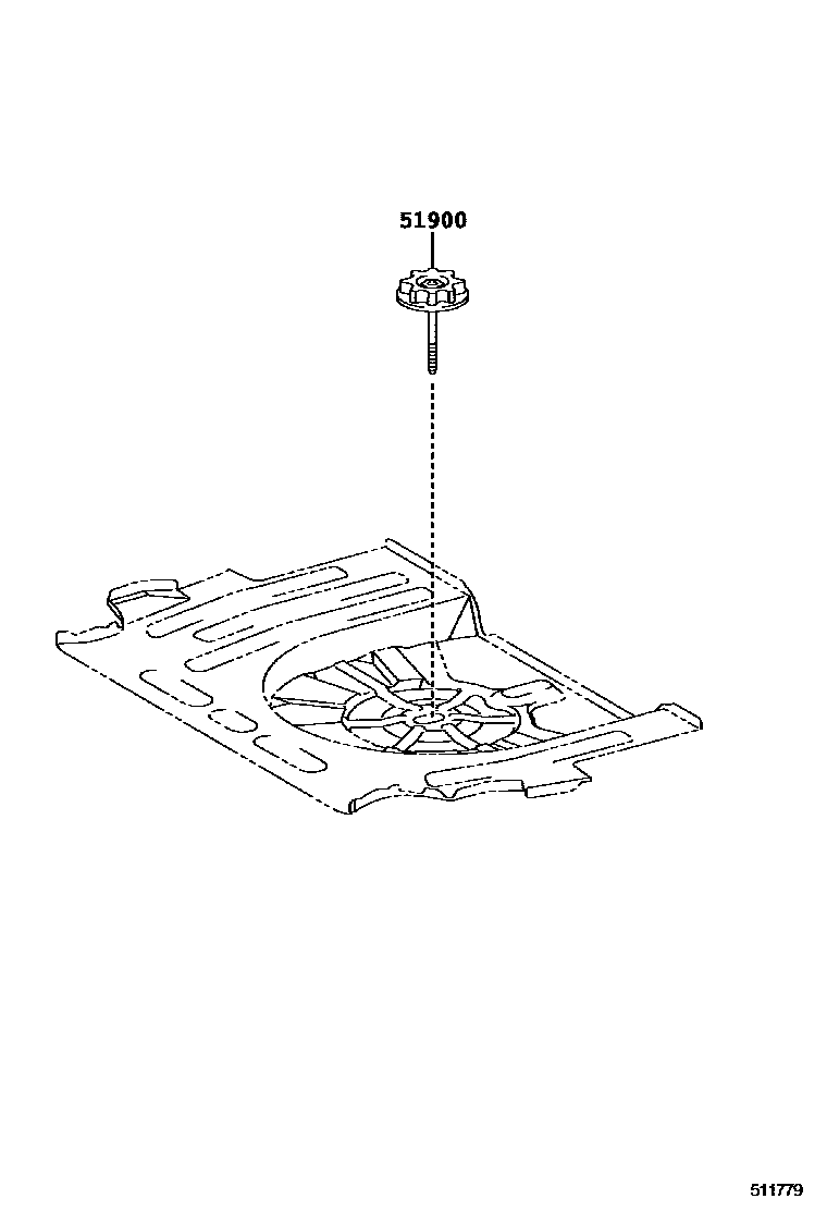 Toyota COROLLA Spare tire rack EPC diagram — 511779