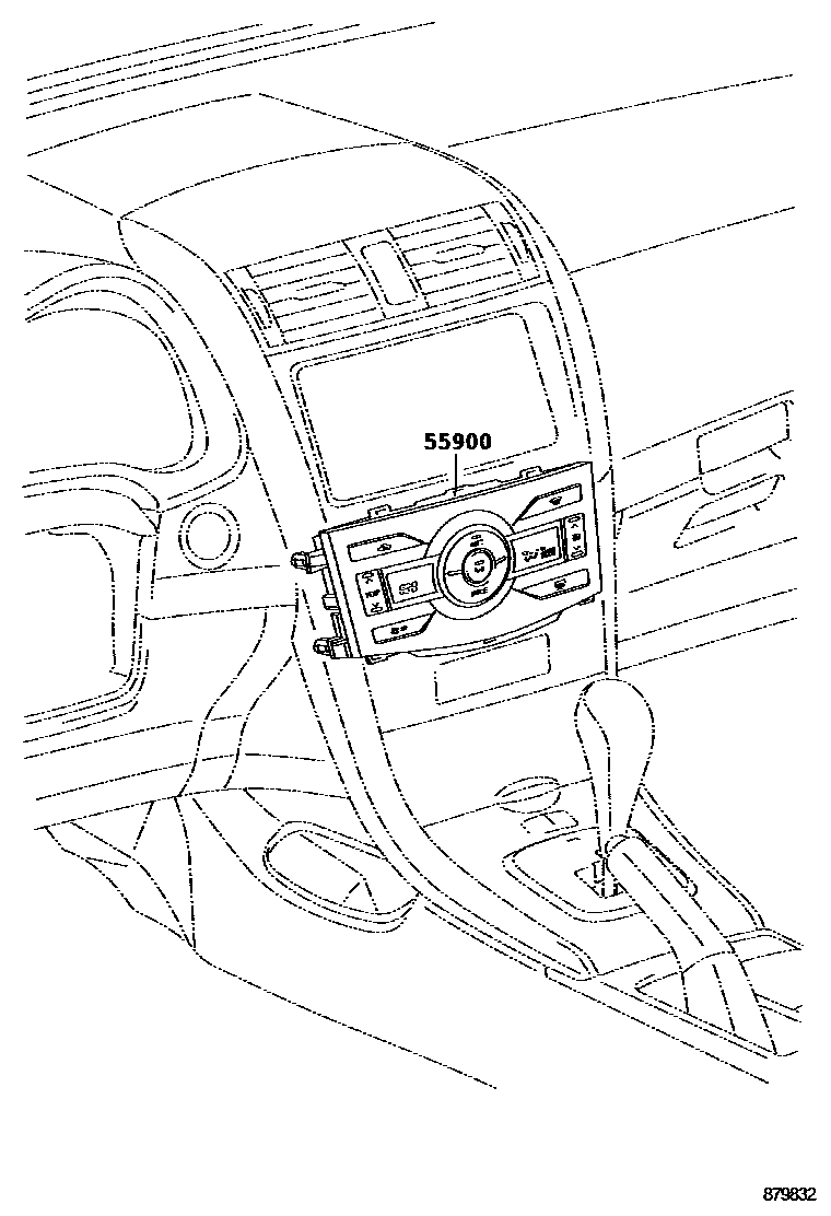 Toyota COROLLA 暖风和空调系统 - 控制器和风管 EPC diagram — 879832