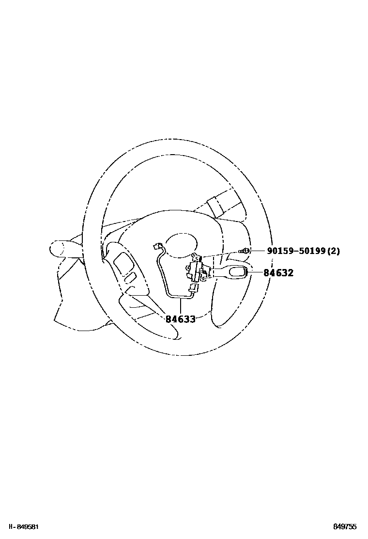 Toyota COROLLA 巡航控制(自动行驶) EPC diagram — 849755