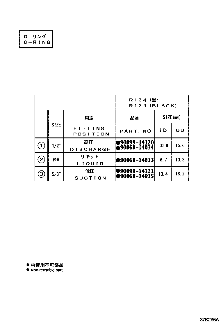Toyota COROLLA 暖风和空调系统 - 冷却器组件 EPC diagram — 87B236A