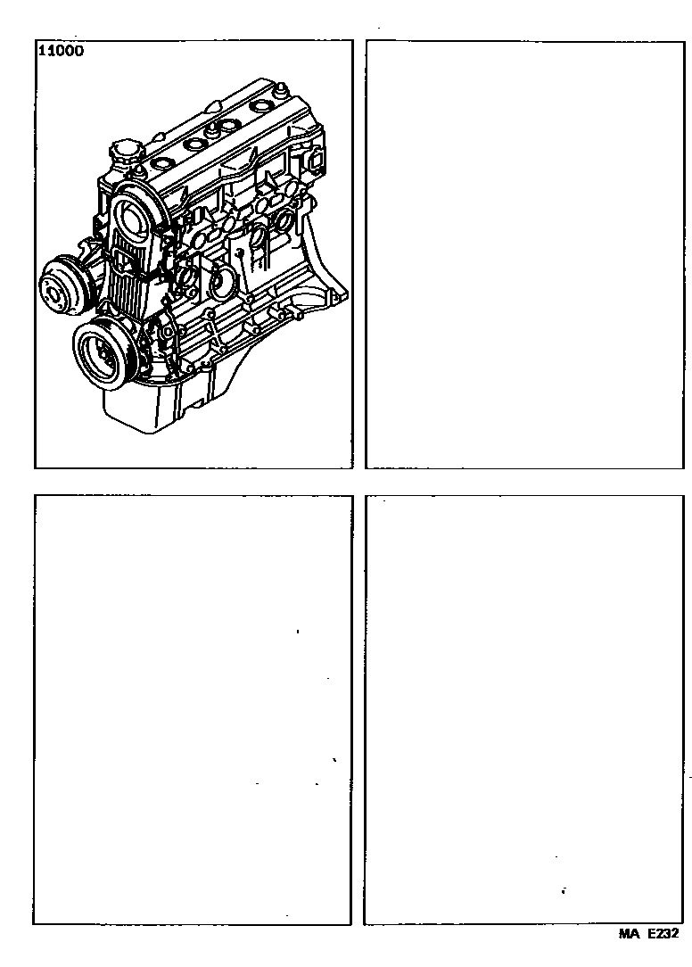 Toyota COROLLA Partial Engine Assembly EPC diagram — MAE232