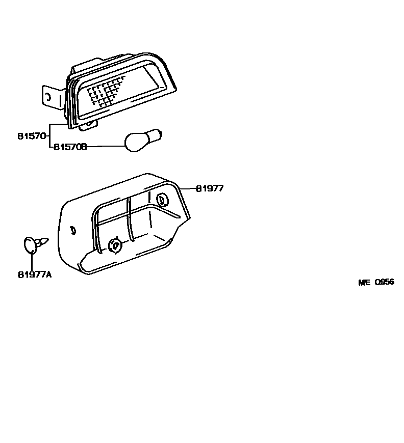 Toyota COROLLA 高位刹车灯 EPC diagram — MEQ956