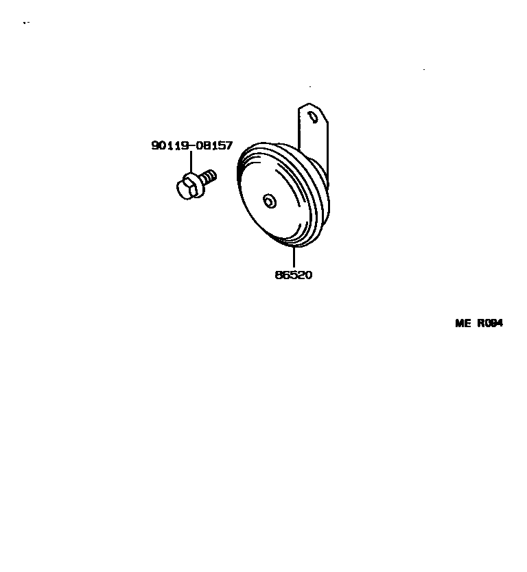 Toyota COROLLA 喇叭 EPC diagram — MER094