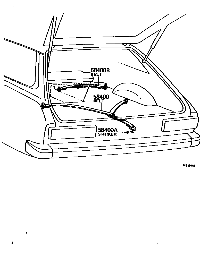 Toyota COROLLA 底板和底板装饰罩 EPC diagram — MB5447