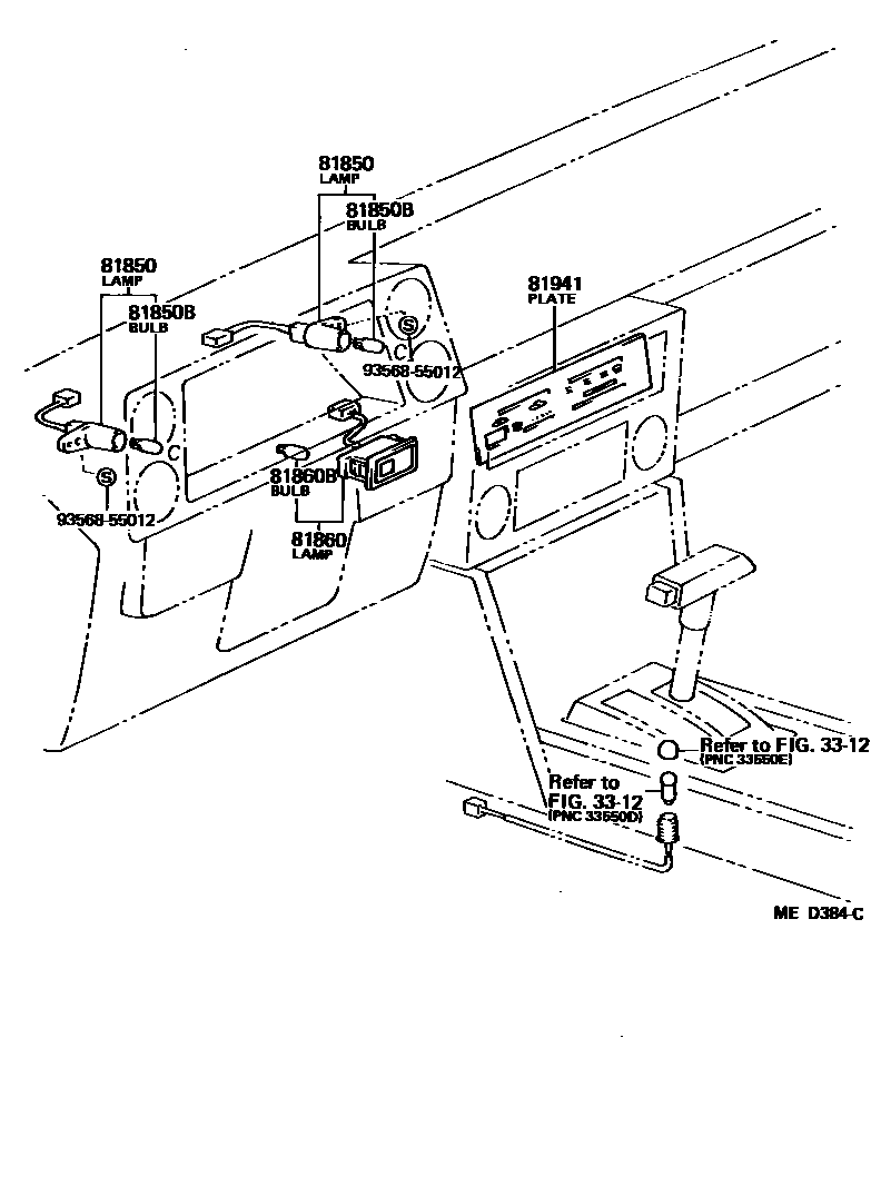 Toyota COROLLA indicator light EPC diagram — MED384C
