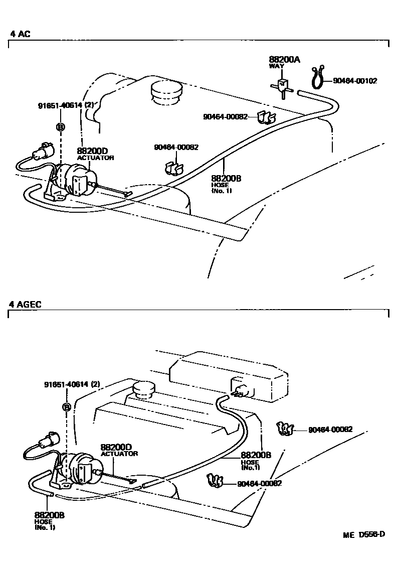 Toyota COROLLA 巡航控制(自动行驶) EPC diagram — MED556D