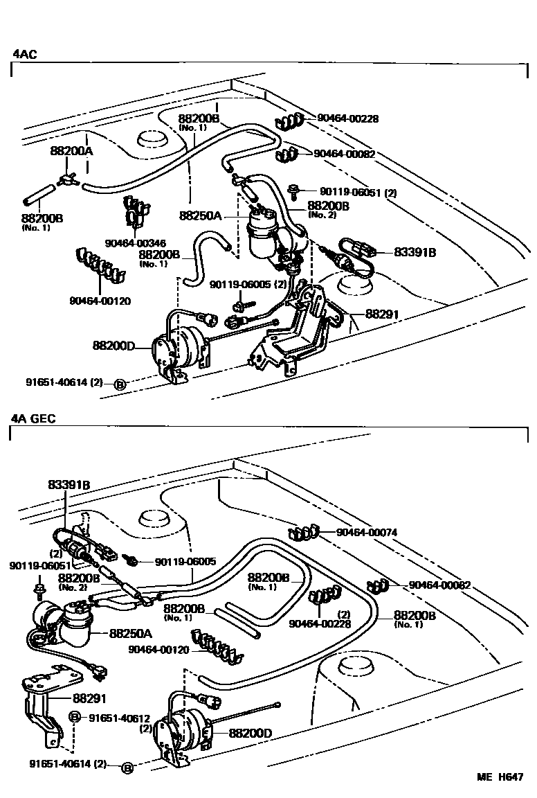 Toyota COROLLA 巡航控制(自动行驶) EPC diagram — MEH647