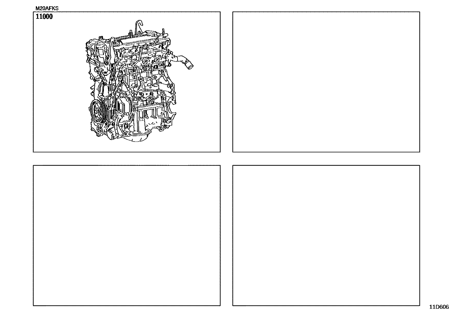 Toyota COROLLA Partial Engine Assembly EPC diagram — 11D606