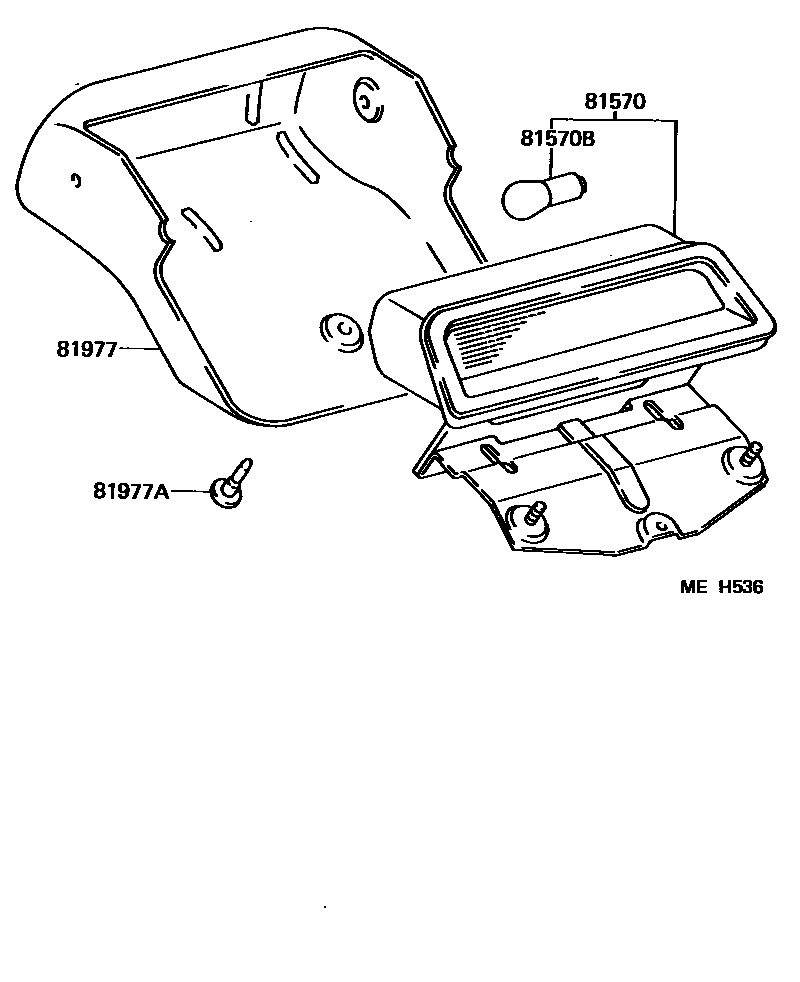 Toyota COROLLA 高位刹车灯 EPC diagram — MEH536