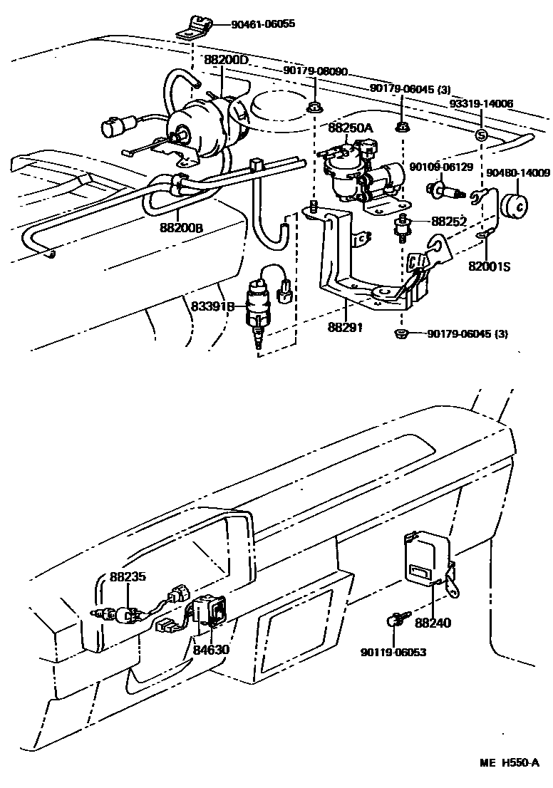 Toyota COROLLA 巡航控制(自动行驶) EPC diagram — MEH550A