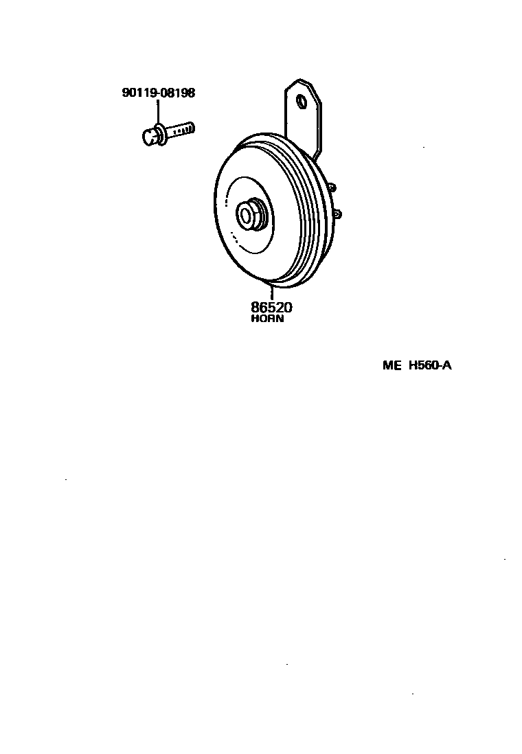 Toyota COROLLA 喇叭 EPC diagram — MEH560A