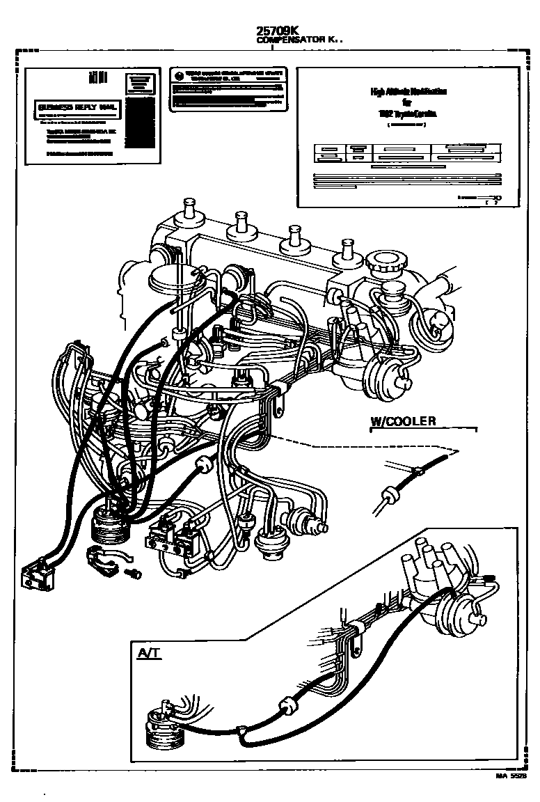Toyota COROLLA vacuum tube EPC diagram — MA5526