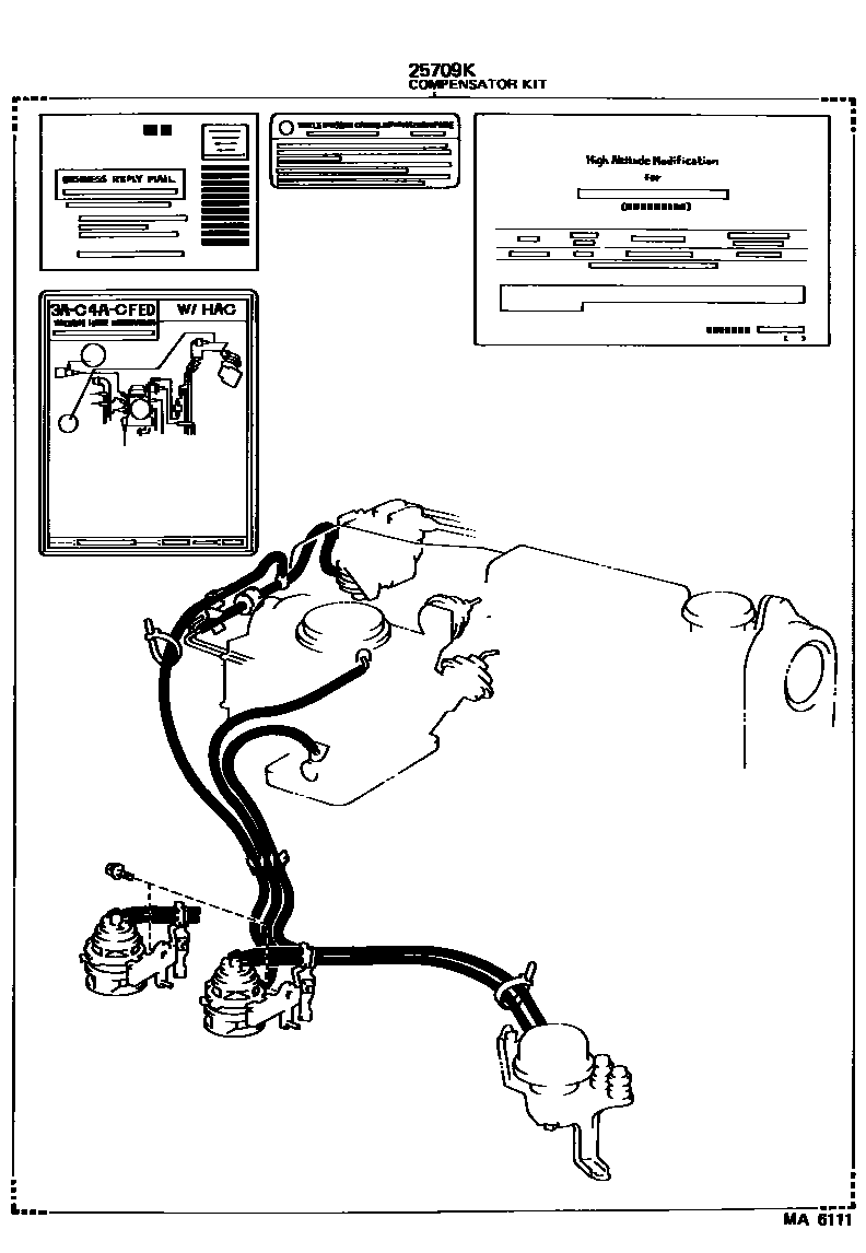 Toyota COROLLA vacuum tube EPC diagram — MA6111