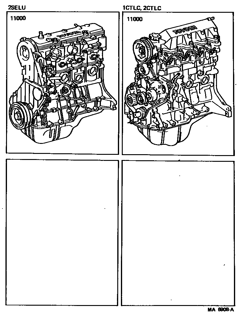 Toyota CAMRY Partial Engine Assembly EPC diagram — MA6908A