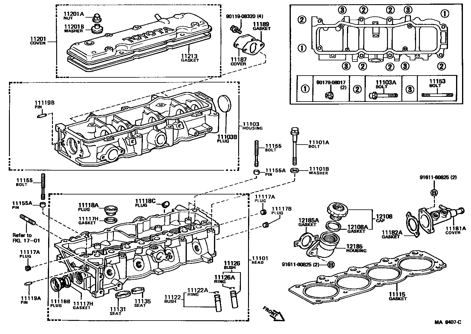 Toyota CAMRY Cylinder Head EPC diagram — MA6407C