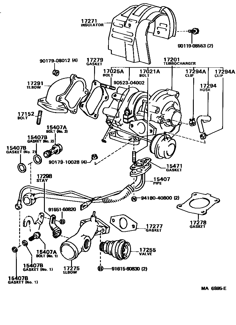 Toyota CAMRY Manifold EPC diagram — MA6895E