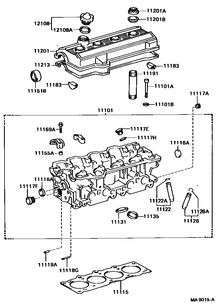 Toyota CAMRY Cylinder Head EPC diagram — MA9015A