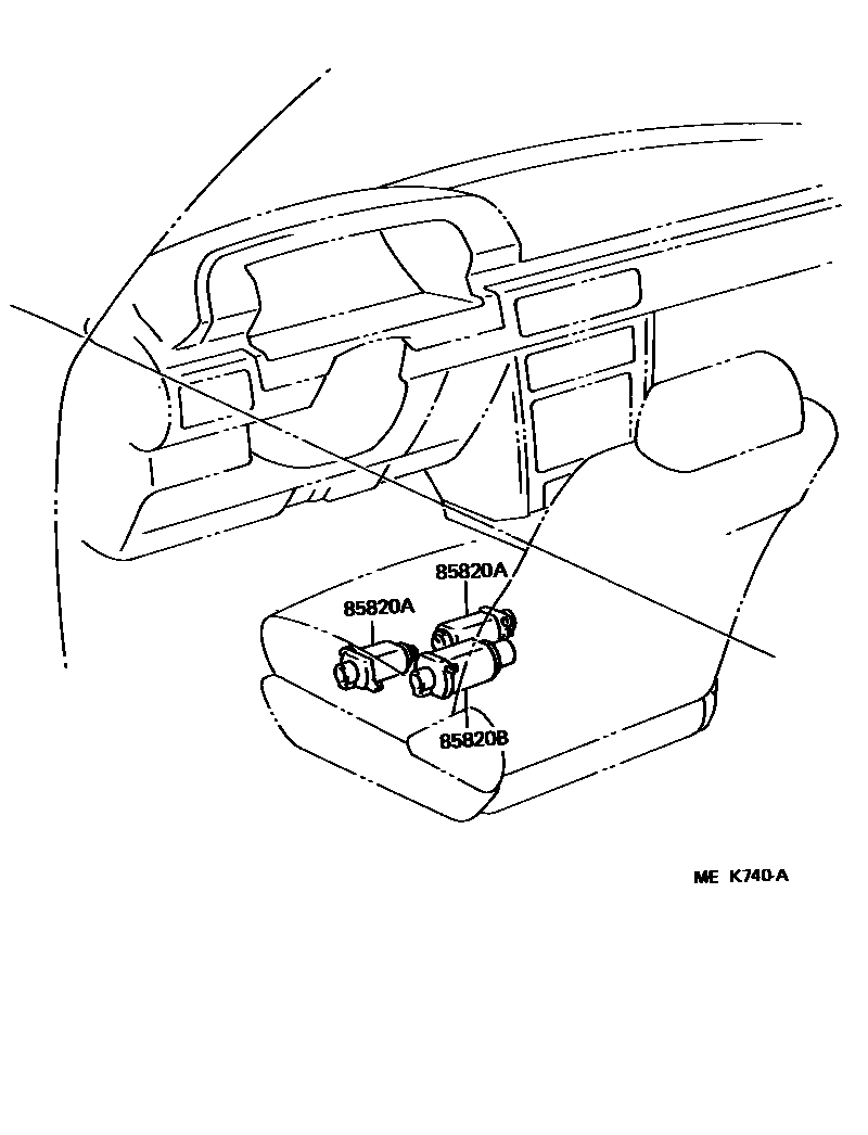 Toyota CAMRY 座椅电机和座椅加热器 EPC diagram — MEK740A