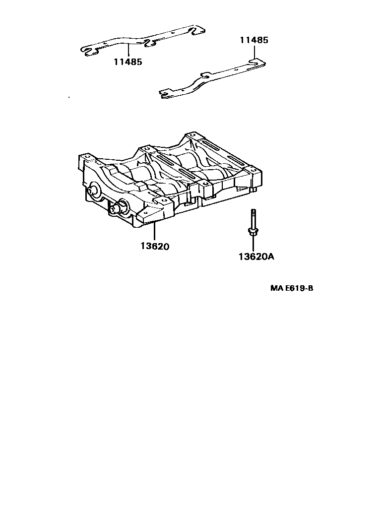 Toyota CAMRY Crankshaft & Piston EPC diagram — MAE619B
