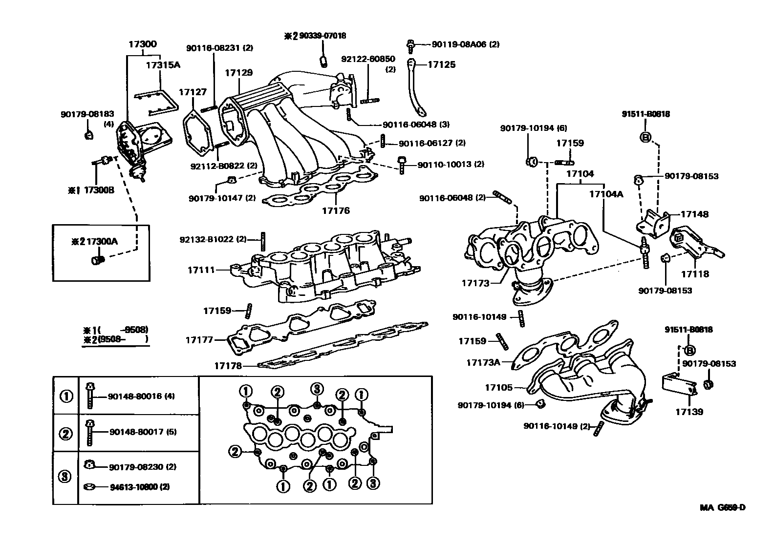 Toyota CAMRY Manifold EPC diagram — MAG659D