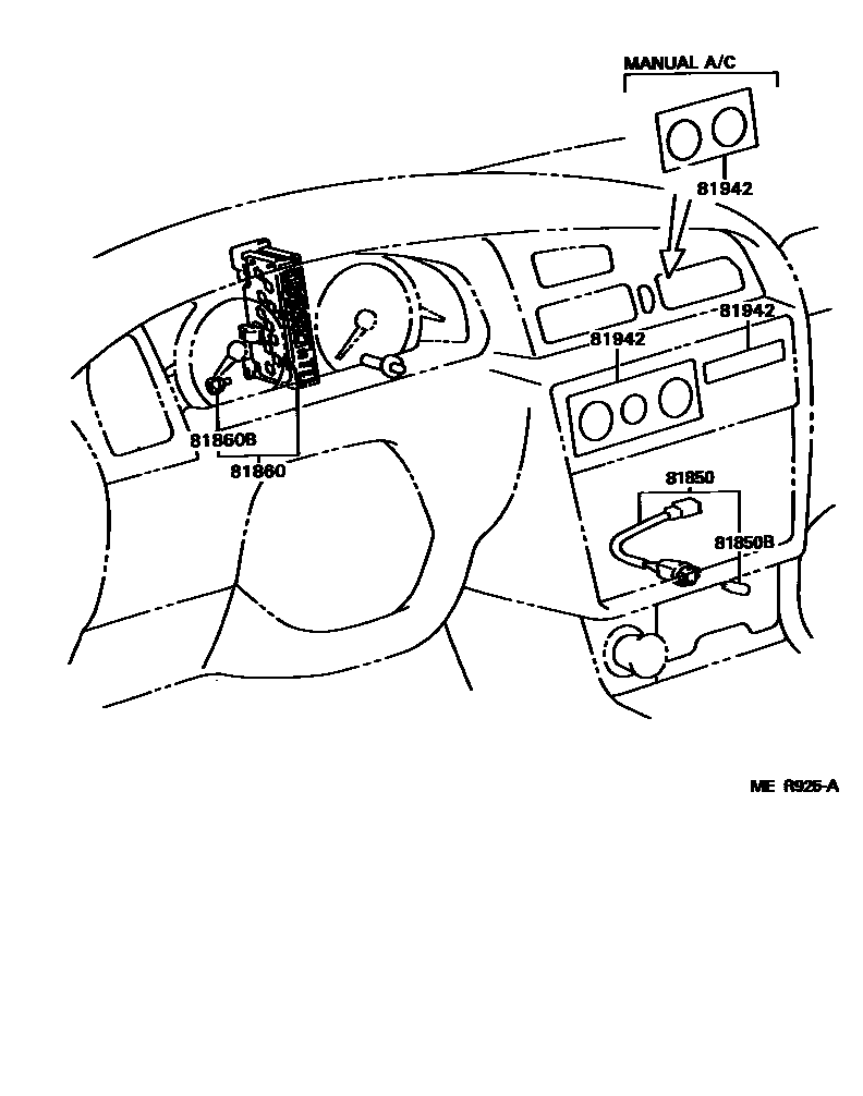 Toyota CAMRY indicator light EPC diagram — MER925A