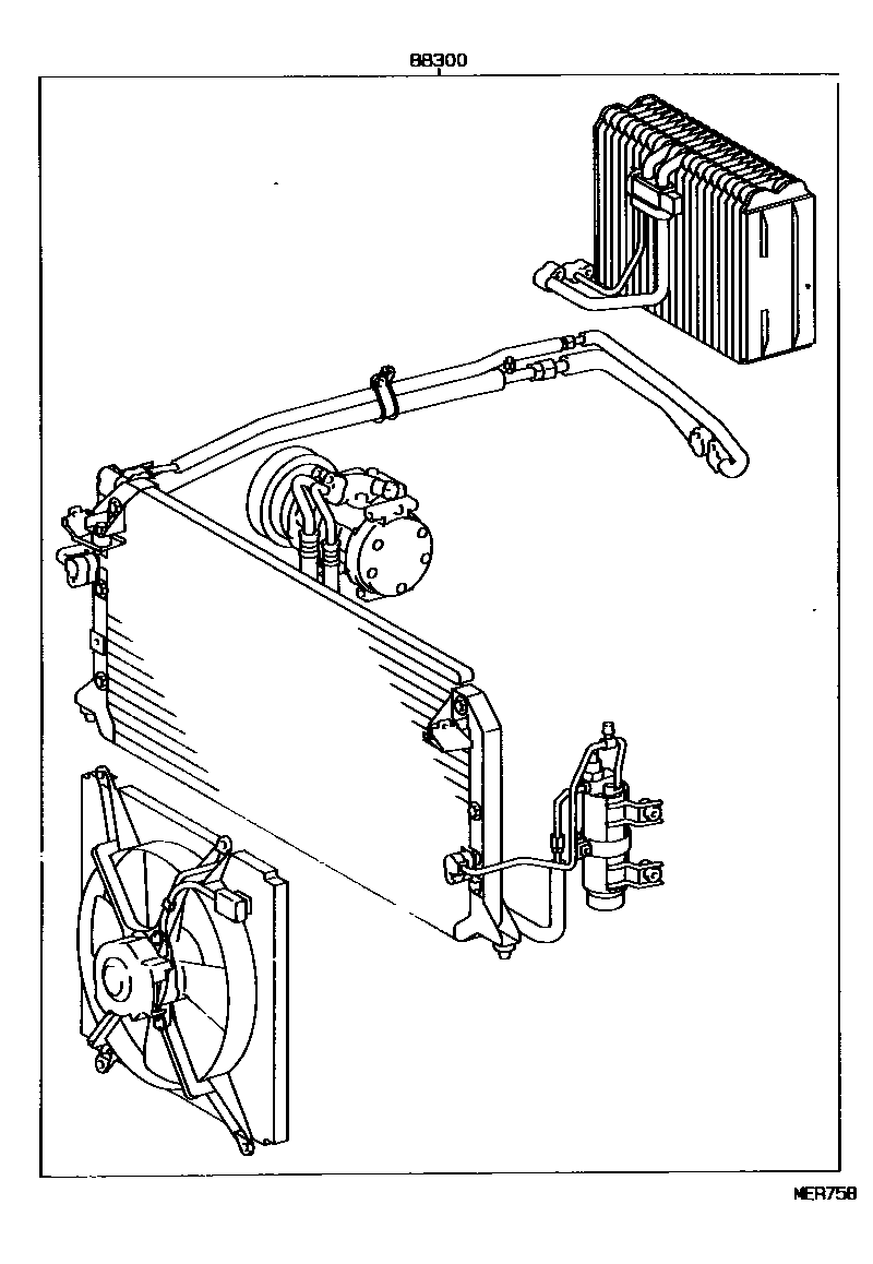 Toyota CAMRY 暖风和空调系统 - 组件 EPC diagram — MER758