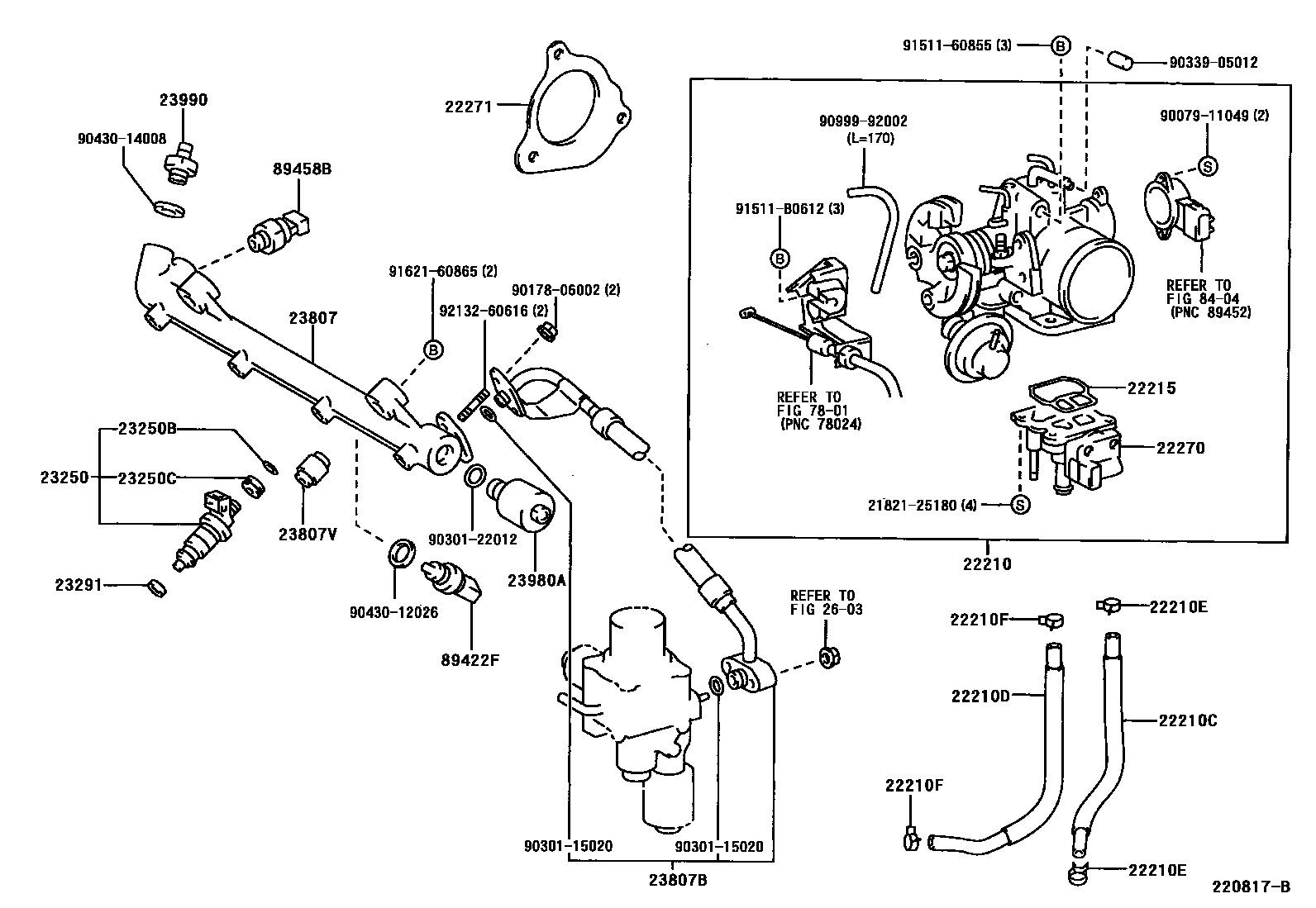 Toyota CAMRY 燃油喷射系统 EPC diagram — 220817B
