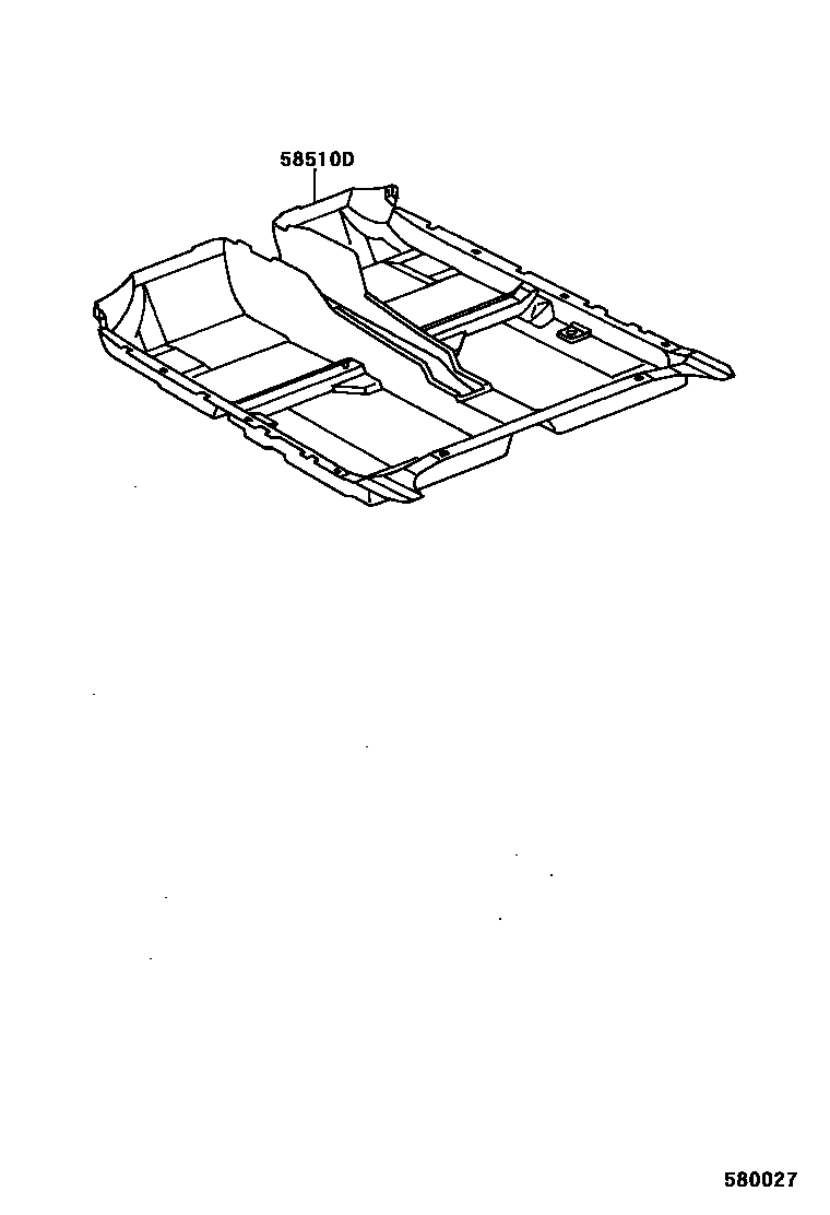 Toyota CAMRY 地板垫和地毯 EPC diagram — 580027