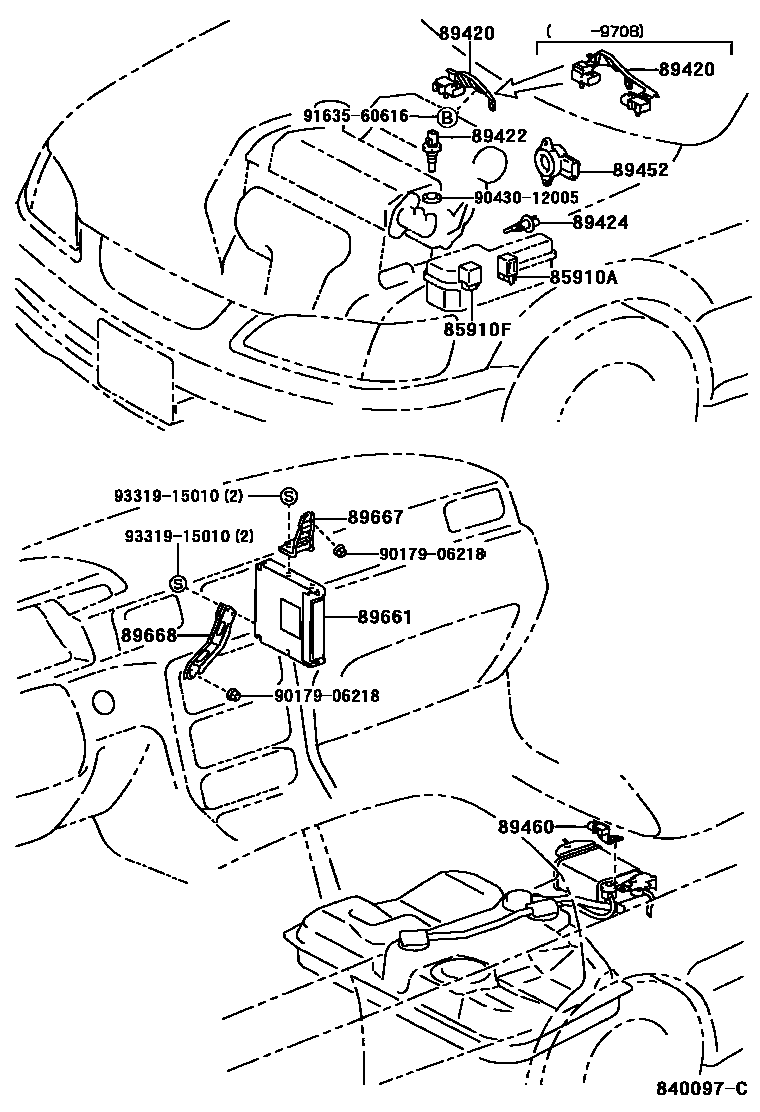 Toyota CAMRY 电子燃油喷射系统 EPC diagram — 840097C