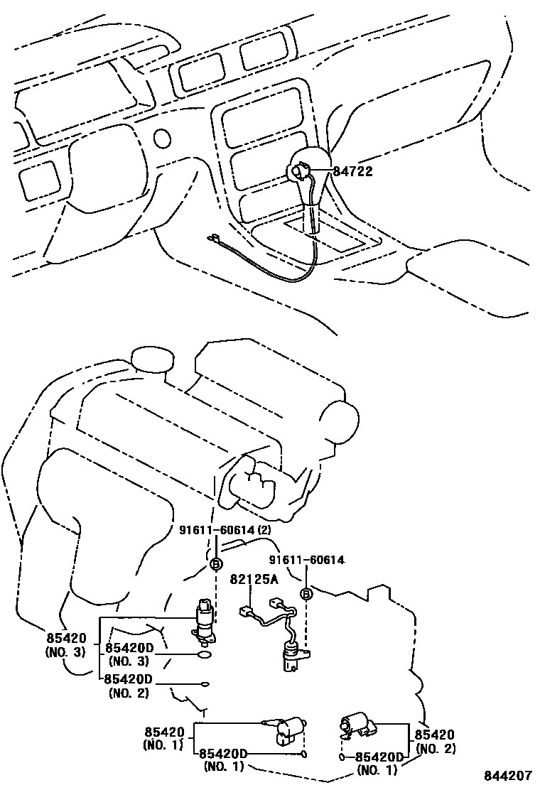 Toyota CAMRY 超速档和电子控制变速器 EPC diagram — 844207