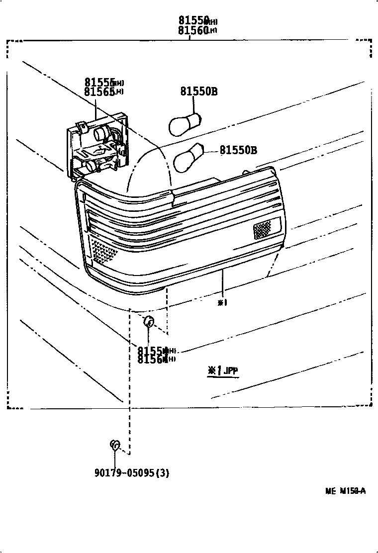 Toyota CAMRY 后组合灯 EPC diagram — 815640