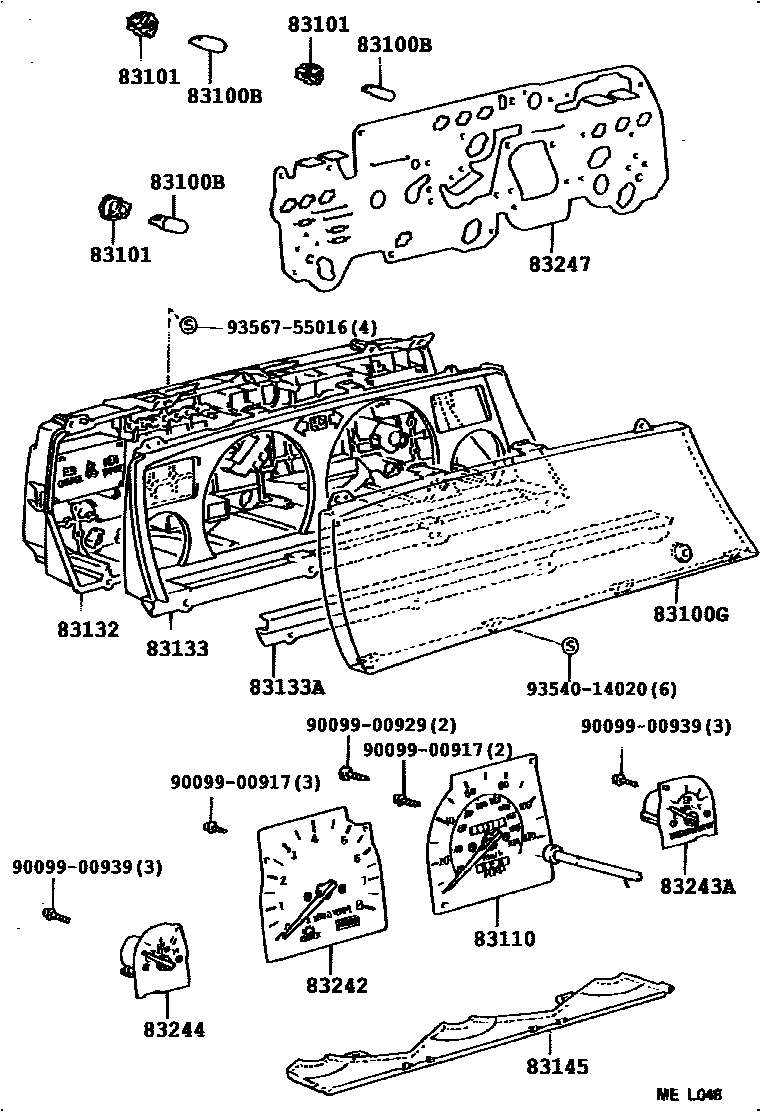 Toyota CAMRY 仪表 EPC diagram — 831584