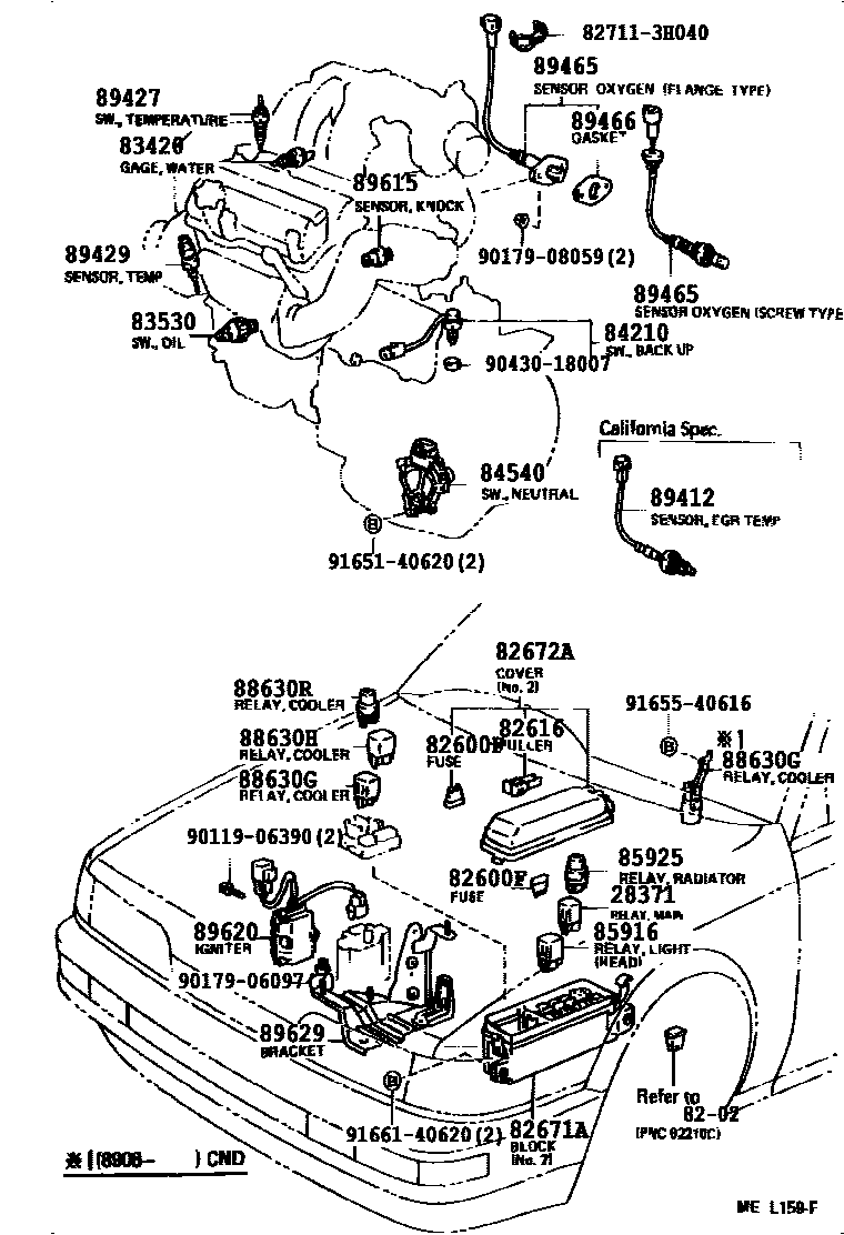 Toyota CAMRY 开关和继电器和ECU EPC diagram — 84B982