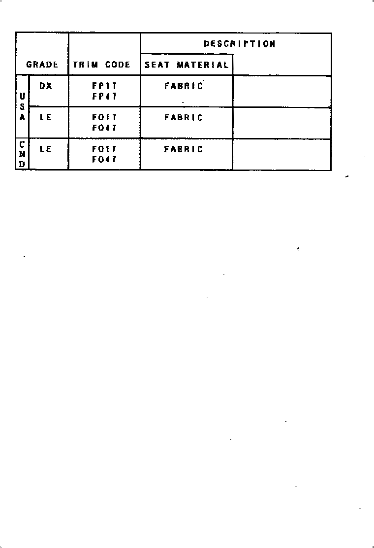 Toyota CAMRY 颜色判定表 EPC diagram — 790206