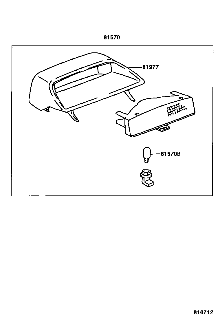 Toyota CAMRY 高位刹车灯 EPC diagram — 810712