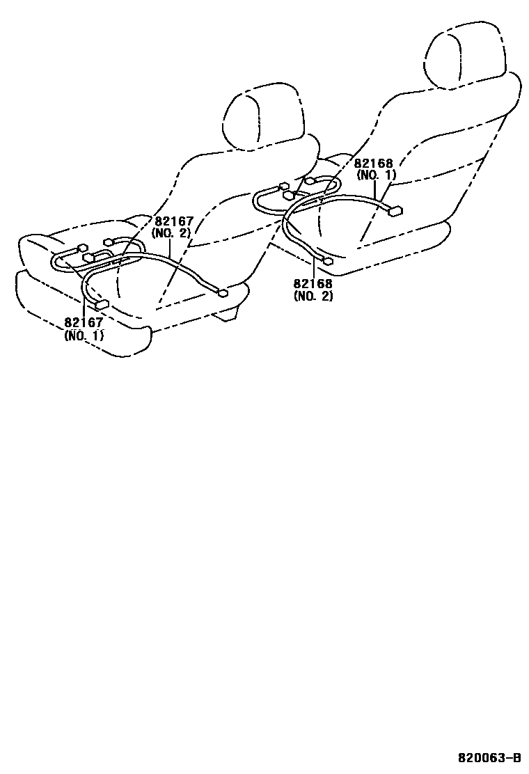 Toyota CAMRY 线束和卡夹 EPC diagram — 820063B