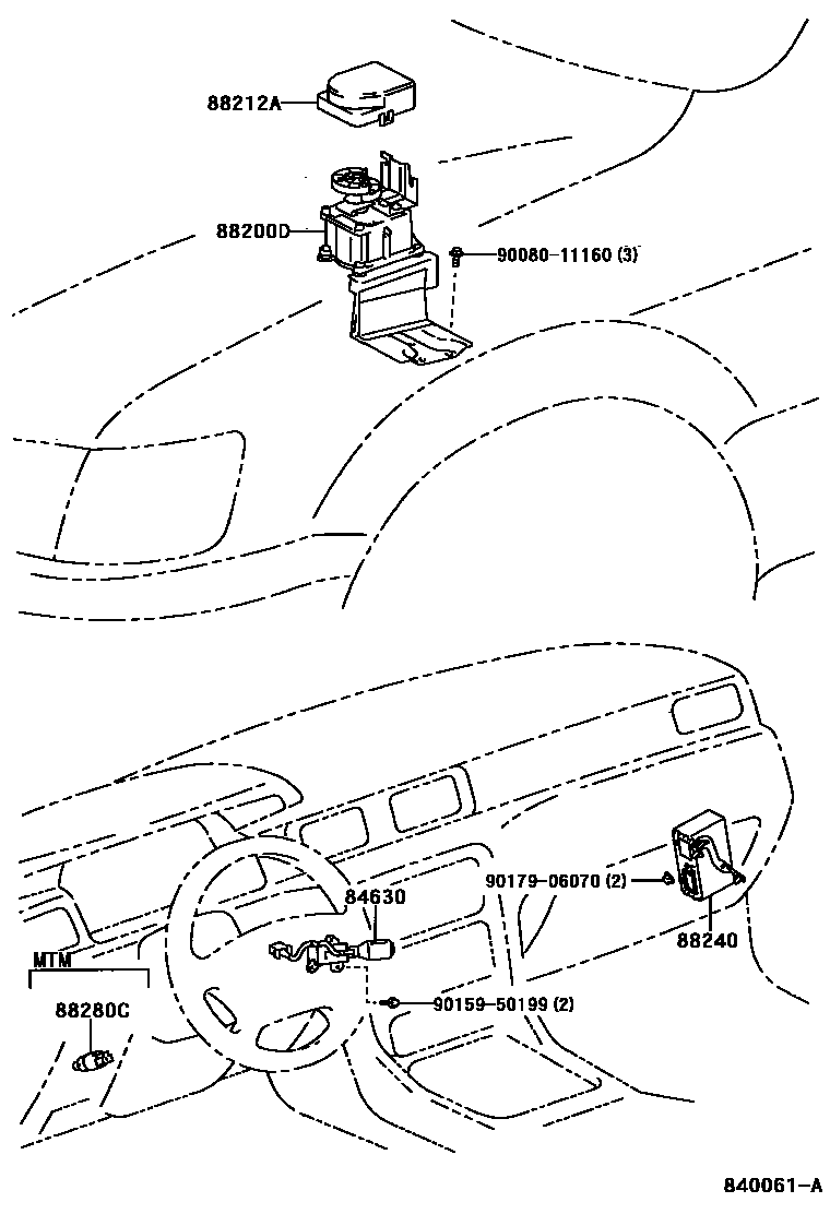 Toyota CAMRY 巡航控制(自动行驶) EPC diagram — 840061A