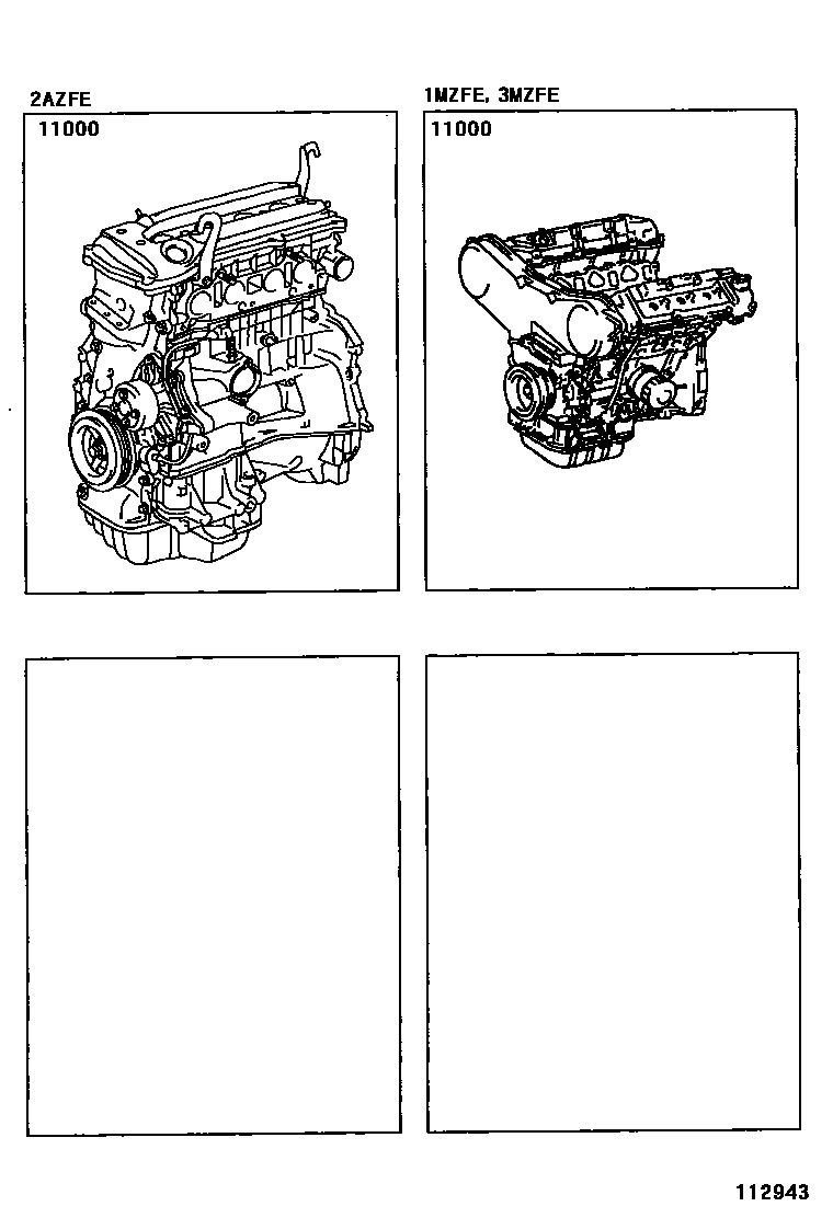 Toyota CAMRY Partial Engine Assembly EPC diagram — 112943