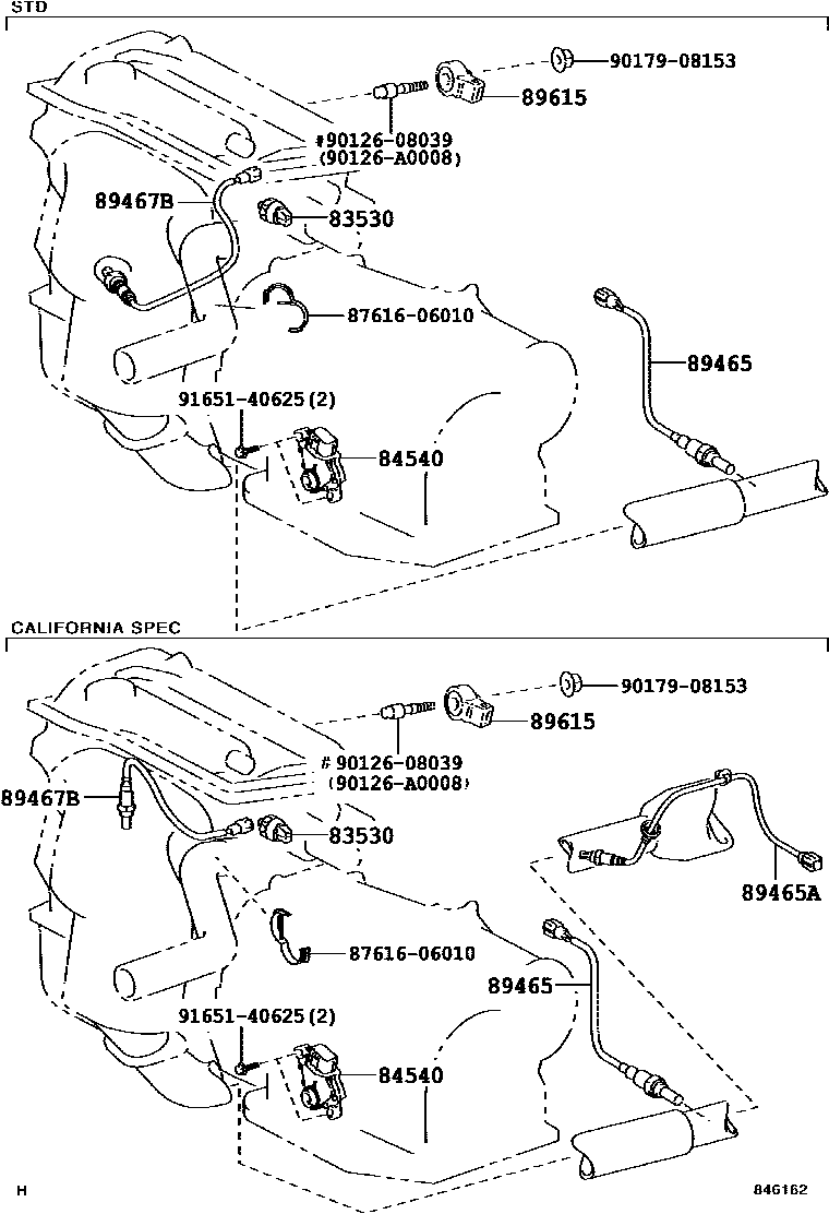 Toyota CAMRY 开关和继电器和ECU EPC diagram — 846162