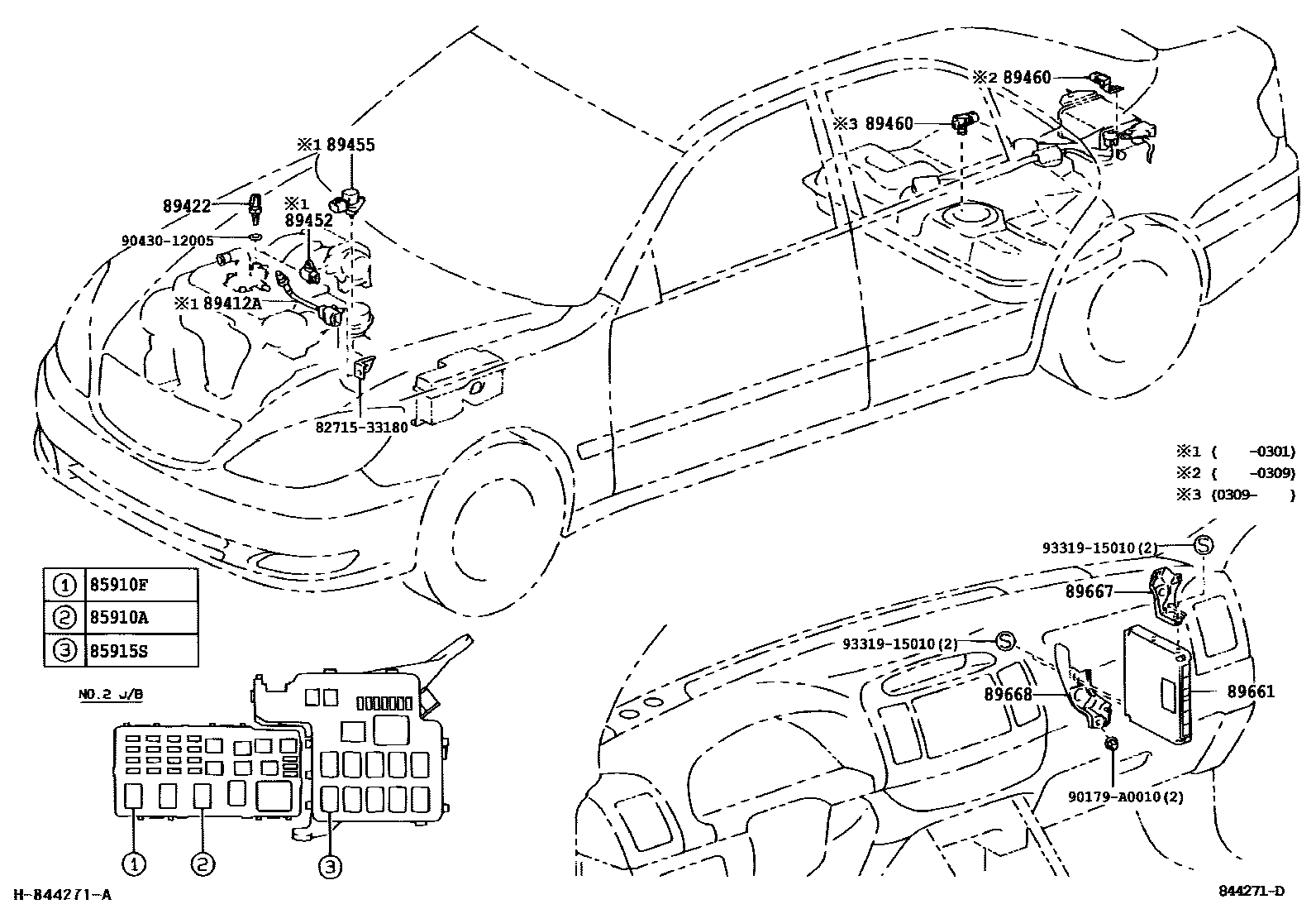Toyota CAMRY 电子燃油喷射系统 EPC diagram — 844271D