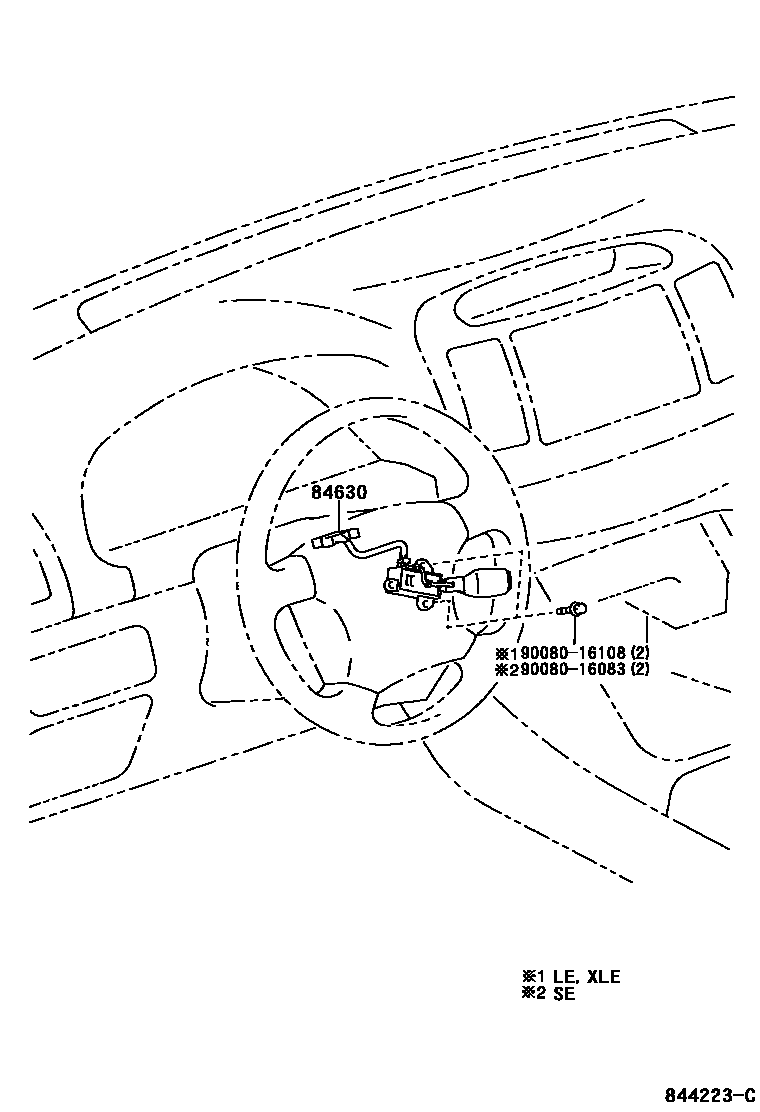Toyota CAMRY 巡航控制(自动行驶) EPC diagram — 844223C