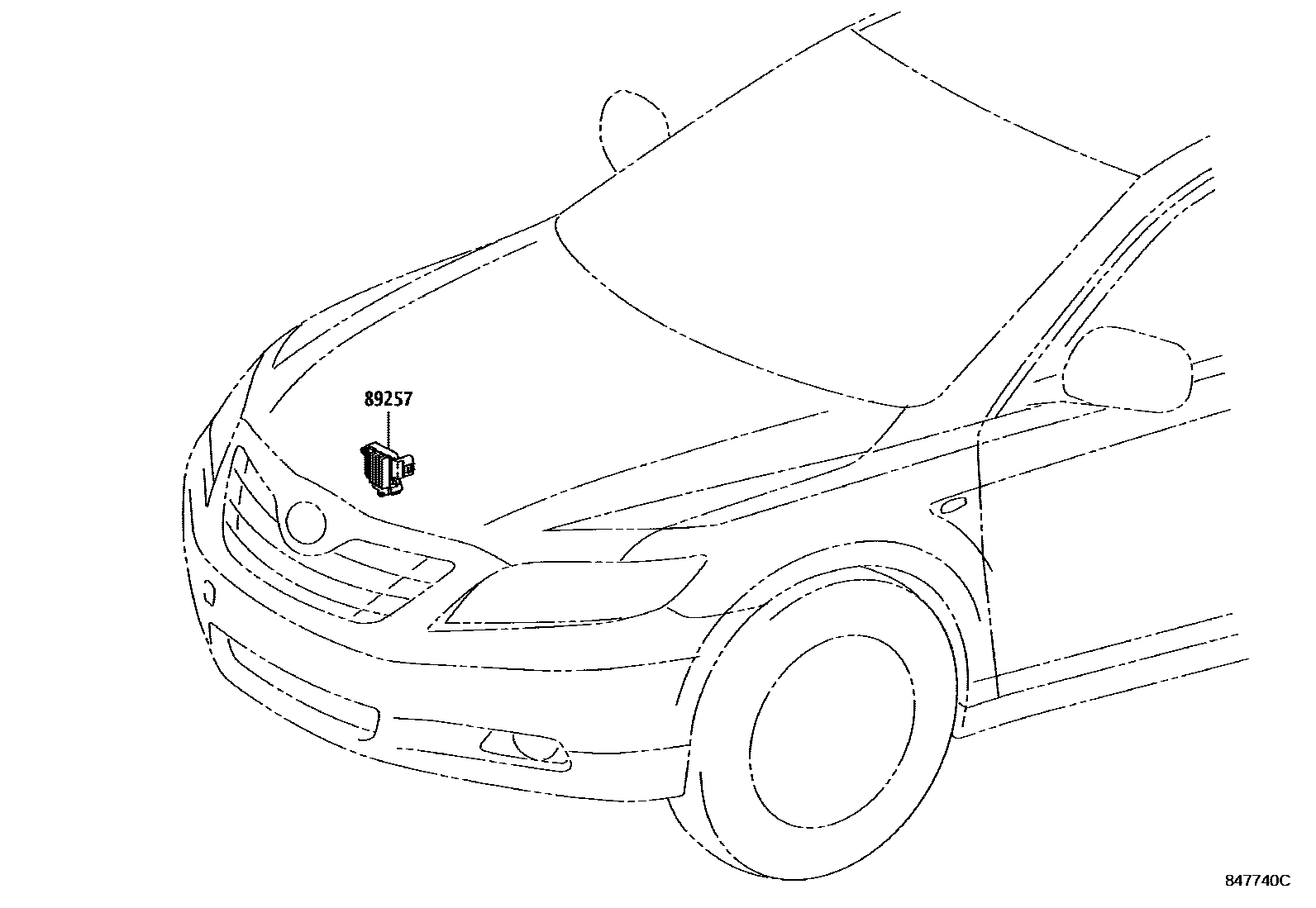Toyota CAMRY 开关和继电器和ECU EPC diagram — 847740C