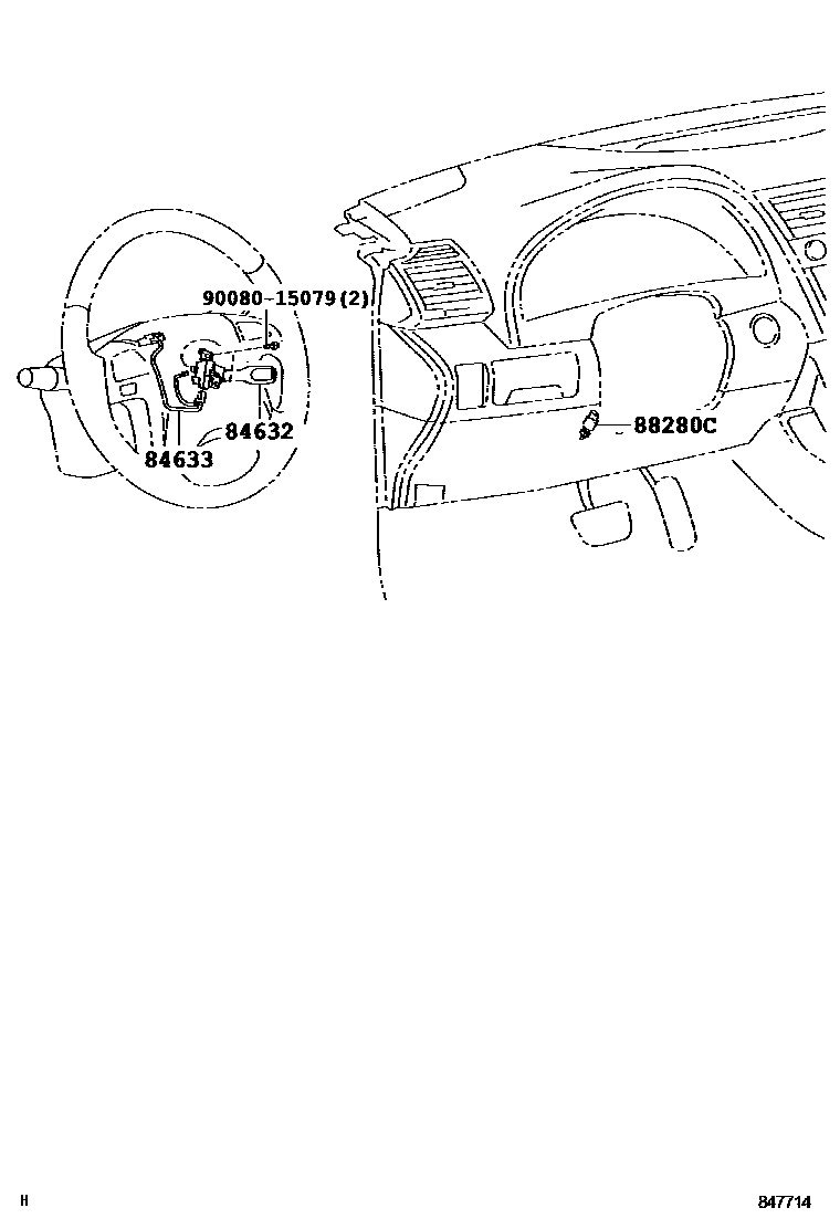 Toyota CAMRY 巡航控制(自动行驶) EPC diagram — 847714