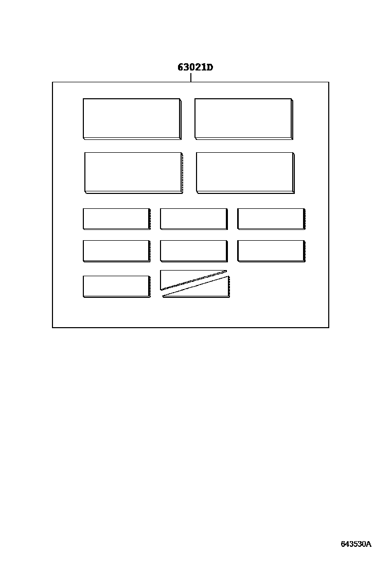 Toyota CAMRY 车顶内衬和消声垫 EPC diagram — 643530A